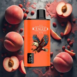 JNR EAGLE Smart 23000 Puffs Disposable Vape Juicy Peaches (Saftige Fersken) med digital skjerm og 1.0ohm mesh coil