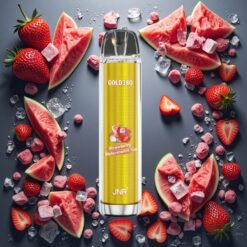 JNR Glod380 6000 Puffs Engangsdamp Jordbær Vannmelon Is 1500mAh