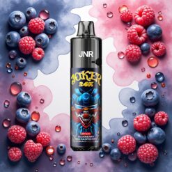 JNR Joker 24K Puffs Disposable Vape Blåbær Rød bringebær med 800mAh batteri og synlig e-væskenivå