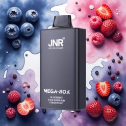JNR Mega Box 25000 Puffs Disposable Vape Blåbær Sur Bringebær Jordbær – 850mAh Batteri & 30ml E-væske