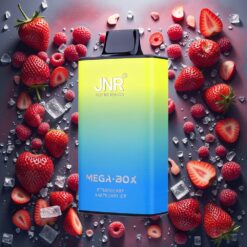 JNR Mega Box 25000 Puffs Disposable Vape Jordbær Bringebær Is 30ml E-liquid Kapasitet