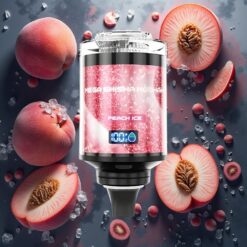 JNR Mega Shisha Hookah Desktop Compatibility 100K Fersken Is 60ml e-Liquid Kapasitet 2200mAh Batteri