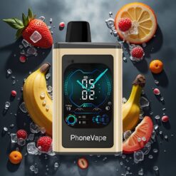 JNR PhoneVape 30000 puffs Disposable Vape Bananis Type-C ladbar & justerbar luftstrøm