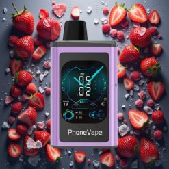 JNR PhoneVape 30000 puffs Disposable Vape Jordbær Is med 850mAh Type-C og Turbo Mode