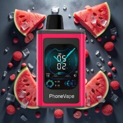 JNR PhoneVape 30000 puffs Disposable Vape Vannmelon Is med 850mAh Type-C og Justerbar Luftstrøm