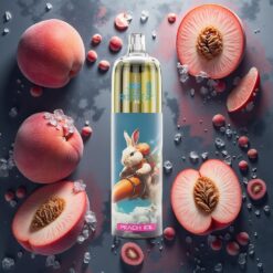 JNR Rocket-X 12400 Puffs Engangsdamp med Justerbar Luftstrøm og 25ml E-Væske Peach Ice (Fersken Is)