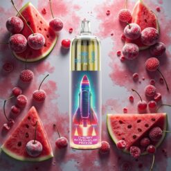 JNR Rocket-X 12400 Puffs Engangsdamp med Justerbar Luftstrøm og Kirsebær-Vannmelon Frost