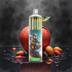 JNR Rocket-X 12400 Puffs Engangsdamp med Justerbar Luftstrøm og RGB-belysning JNR Rocket-X 12400 Puffs Engangsdamp Dobbel Eple