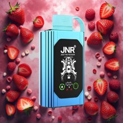 JNR Shisha Hookah Box 20500 Puffs Disposable Vape Jordbær Bringebær Godteri – 25ml & 1000mAh