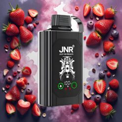 JNR Shisha Hookah Box 20500 Puffs Disposable Vape Jordbær Drue med 25ml e-væske og 1000mAh batteri