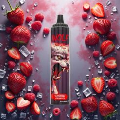 JNR Wolf Niplo 10000 Puffs Engangsvaper Jordbær Bringebær Kirsebær Is 20ml 650mAh