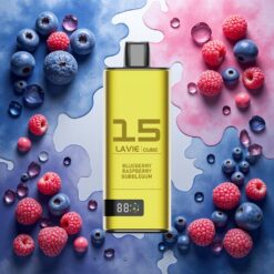 Lavie Cube 20000 Puffs Disposable Vape Blåbær Bringebær Tyggegummi 28ML 600mAh