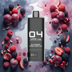 Lavie Cube 20000 Puffs Disposable Vape Bringebær Granateple Is 28ML 600mAh