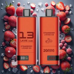 Lavie Cube 20000 Puffs Disposable Vape Jordbær Litchi Is 28ML Type C