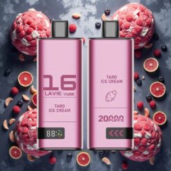 Lavie Cube 20000 Puffs Engangsdamper Taro Iskrem 2% Salt Nikotin 28ML