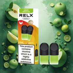 RELX Pod Pro 2 Grønt Eple Is 1,8% Nikotin 600 Puff