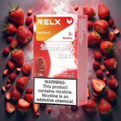 RELX Pod Pro 2 Jordbærsprengning – 600 puff, 3% nikotin