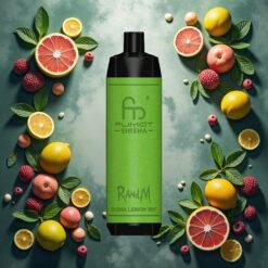 RandM Fumot Shisha 10000 Puffs Disposable Vape Shisha Sitronmynte 18ml 850mAh