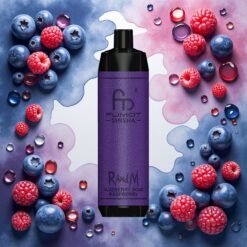 RandM Fumot Shisha 10000 Puffs Engangsdamp Blåbær Sur Bringebær med 18ml e-væske og 850 mAh batteri