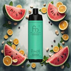 RandM Fumot Shisha 10000 Puffs Engangsdamp Vannmelon Honningmelon Pasjonsfrukt Mynte 18ml 850mAh
