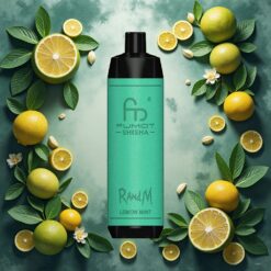 RandM Fumot Shisha 10000 Puffs Engangsdamp med sitronmynte 18ml 0,5% nikotin