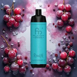 RandM Fumot Shisha 10000 Puffs Engangsdamper 18ml Svartkassis Is med LED-indikator