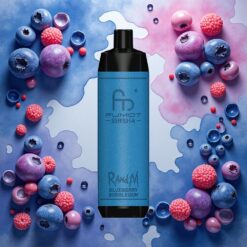 RandM Fumot Shisha 10000 Puffs Engangsforestøver 18ml Blåbær Tyggegummi LED-indikator