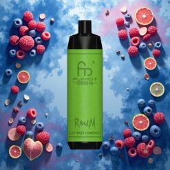 RandM Fumot Shisha 10000 Puffs Engangsvaper Blå Bringebær Sitronade med 18ml e-væske og 850 mAh batteri