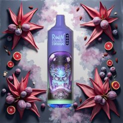 RandM Tornado 9000 Puffs 18 mL Mesh Coil RandM Tornado 9000 Puffs Aloe Grape (Aloe Drue) 850 mAh