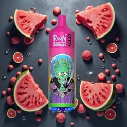 RandM Tornado 9000 Puffs 18 mL Vannmelon Tyggegummi Mesh Coil