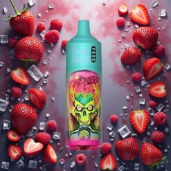 RandM Tornado 9000 Puffs 850 mAh 18 mL RandM Fumot Tornado 9000 Puffs Engangsdamp Jordbær Bringebær Kirsebær Is