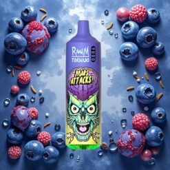 RandM Tornado 9000 Puffs Blåbær Is 18 mL