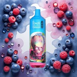 RandM Tornado 9000 Puffs Blåbær Sur Bringebær – 850 mAh & 18 mL