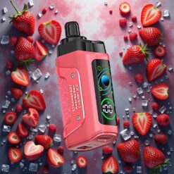 Razz Bar 45000 Puffs Disposable Vape Jordbær Kirsebær Is 1.0 Ohm Mesh Coil Type-C