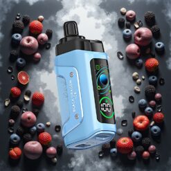 Razz Bar 45000 Puts Disposable Vape Svart Drage Is med Justerbar Luftstrøm og 650 Mah Batteri