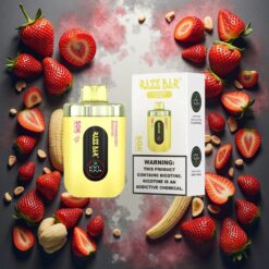 Razz Bar 50K Puffs Disposable Vape Jordbær Banan 1.0 Ohm Mesh Coil