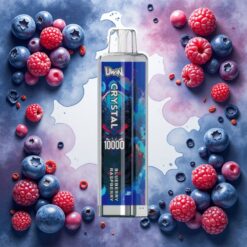 UWIN Crystal 10000 Puffs Blåbær Bringebær – 18ml, 650mAh