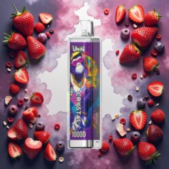 UWIN Crystal 10000 Puffs Jordbær Drue – 18ml, 650mAh