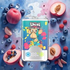 UWIN Crystal Twins 40000 Puffs Blåbær på Is/Sommerfersken Is 32ml 850mAh