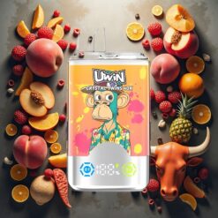 UWIN Crystal Twins 40000 Puffs Disposable Vape Fersken Mango Ananas Red Bull, 32ml & 850mAh