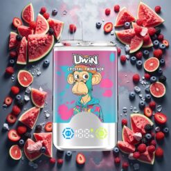UWIN Crystal Twins 40000 Puffs Engangsdamper med 32 ml og 850 mAh – Vannmelon Is og Blandede Bær