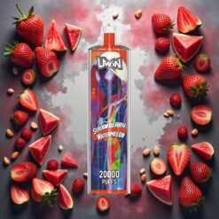 Uwin Shisha Hookah Crystal 20000 Puffs Jordbær Vannmelon – 22ml, Type-C