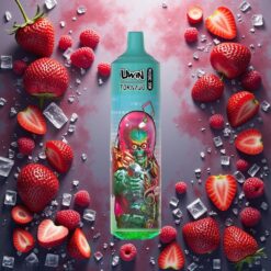 Uwin Tornado 35K Music Disposable Vape Jordbær Bringebær Kirsebær Is 35.000 puff 600mAh