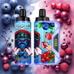 VapSolo VIKING 12000 Puffs Disposable Vape Blåbær Kirsebær Tranebær 22ml 20mg/ml