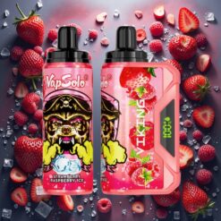 VapSolo VIKING 12000 Puffs Disposable Vape Jordbær Bringebær Is 22ml