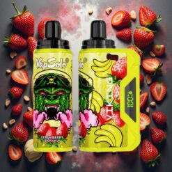 VapSolo VIKING 12000 Puffs Engangsdamp Jordbær Banan 22ml