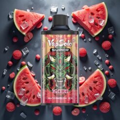 Vapsolo Super 15000 Puffs Engangs Ecigarett Vannmelon Is 40ml