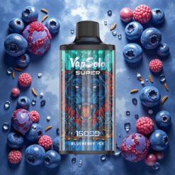 Vapsolo Super 15000 puffs Blåbær Is 40ml 850mAh