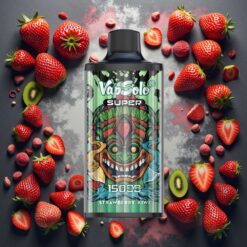 Vapsolo Super 15000 puffs Disposable Vape Jordbær Kiwi 40ml 850mAh