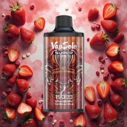 Vapsolo Super 15000 puffs Disposable Vape Jordbær Vanilje Cola – 40ml / 850mAh